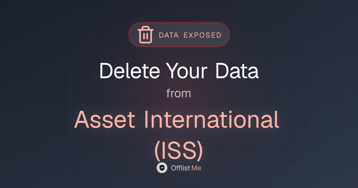 How to remove your data from Asset International (ISS)