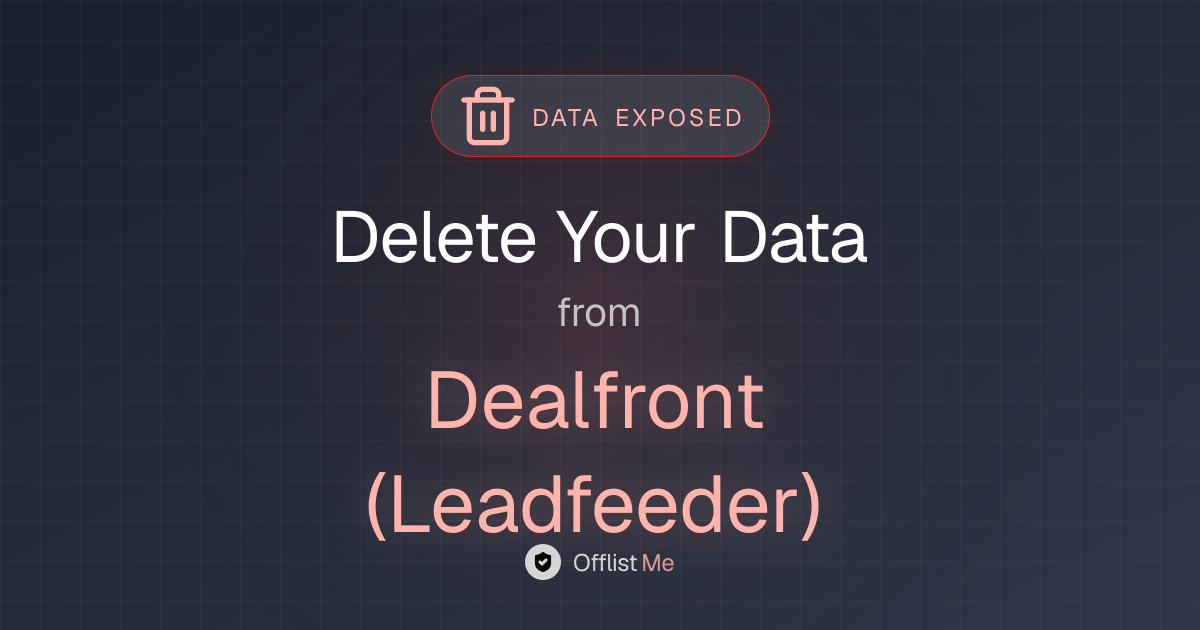 How to remove your data from Dealfront (Leadfeeder)