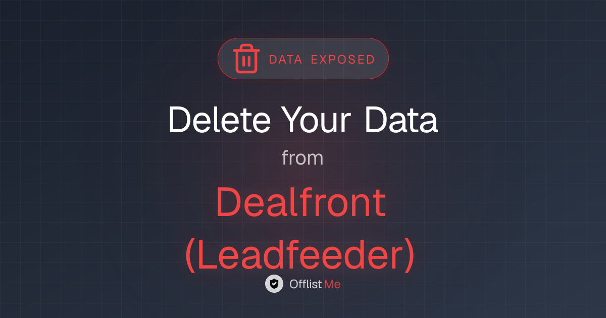 How to remove your data from Dealfront (Leadfeeder)