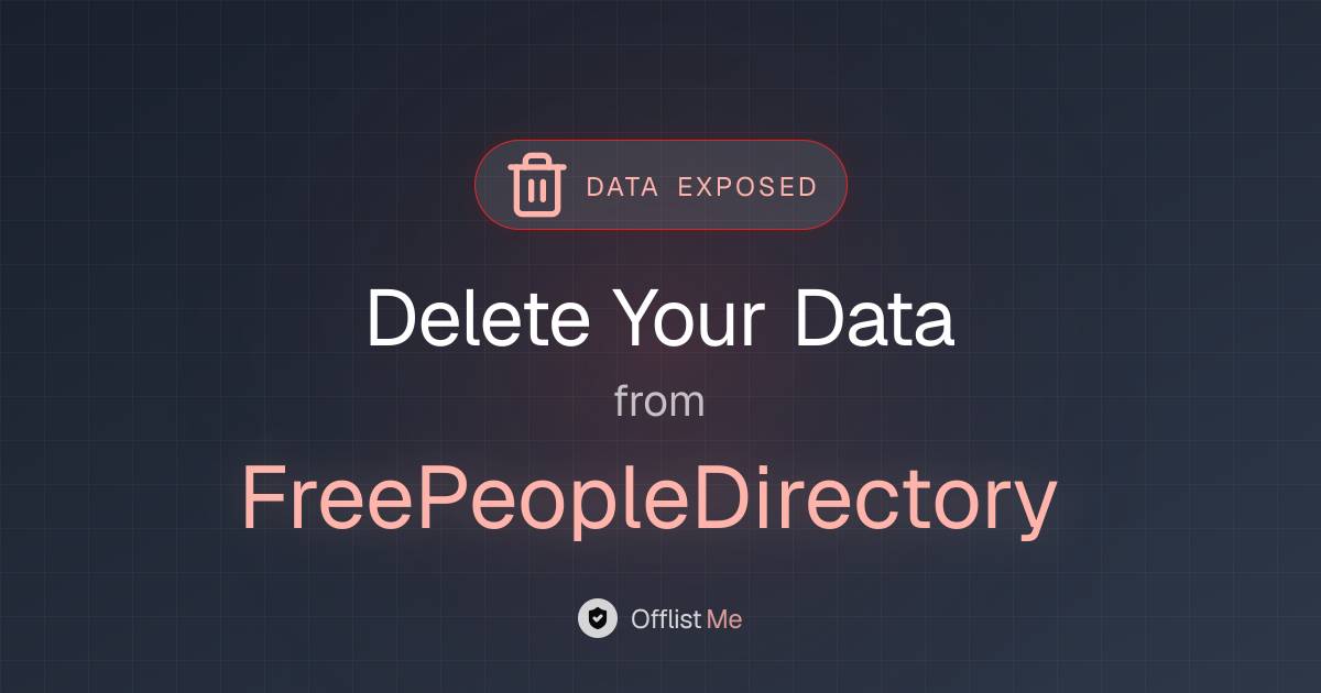 How to remove your data from FreePeopleDirectory