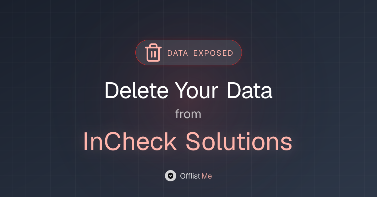 How to remove your data from InCheck Solutions
