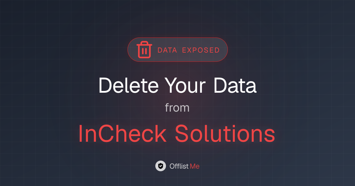 How to remove your data from InCheck Solutions