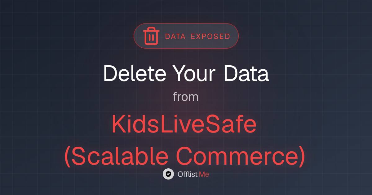 How to remove your data from KidsLiveSafe (Scalable Commerce)