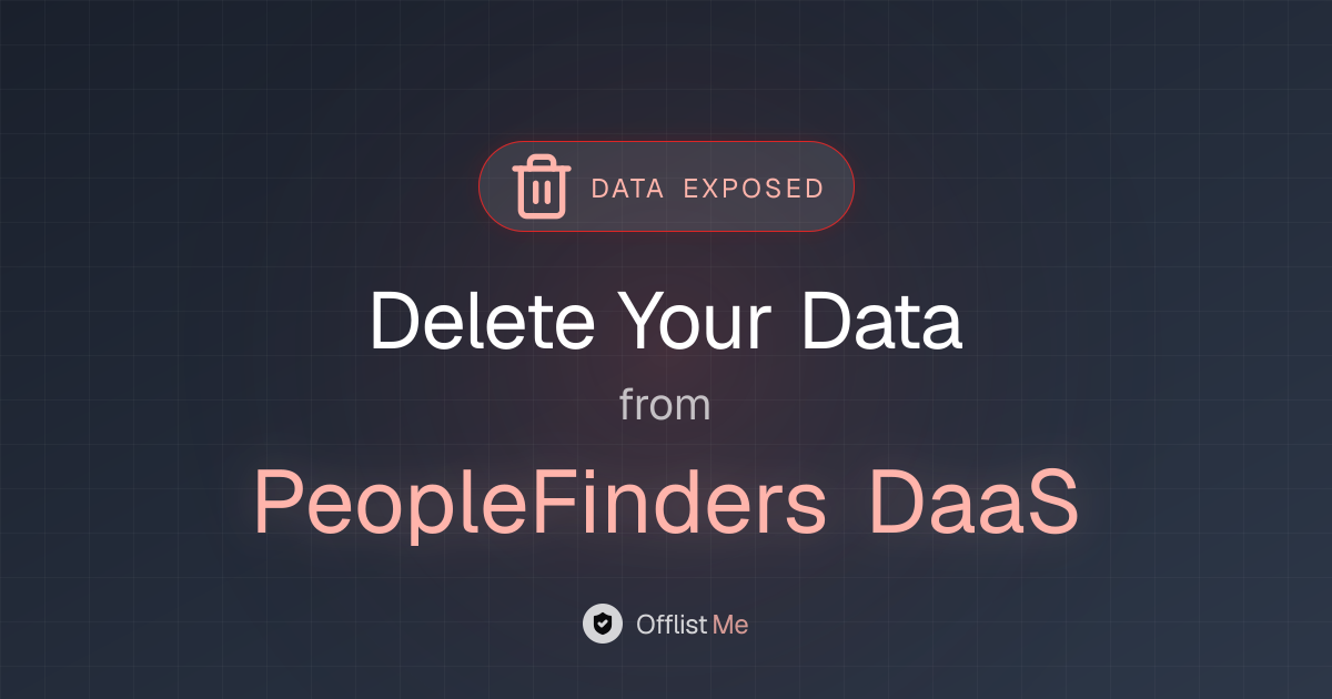 How to remove your data from PeopleFinders DaaS
