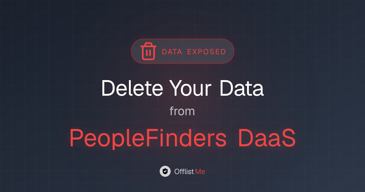 How to remove your data from PeopleFinders DaaS
