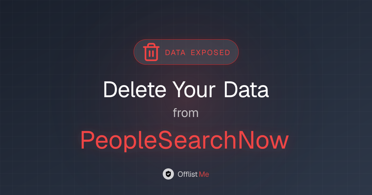 How to remove your data from PeopleSearchNow