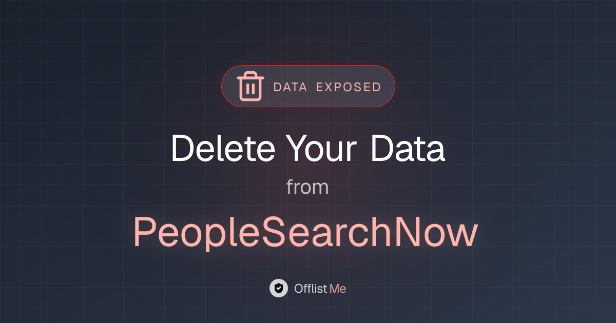 How to remove your data from PeopleSearchNow