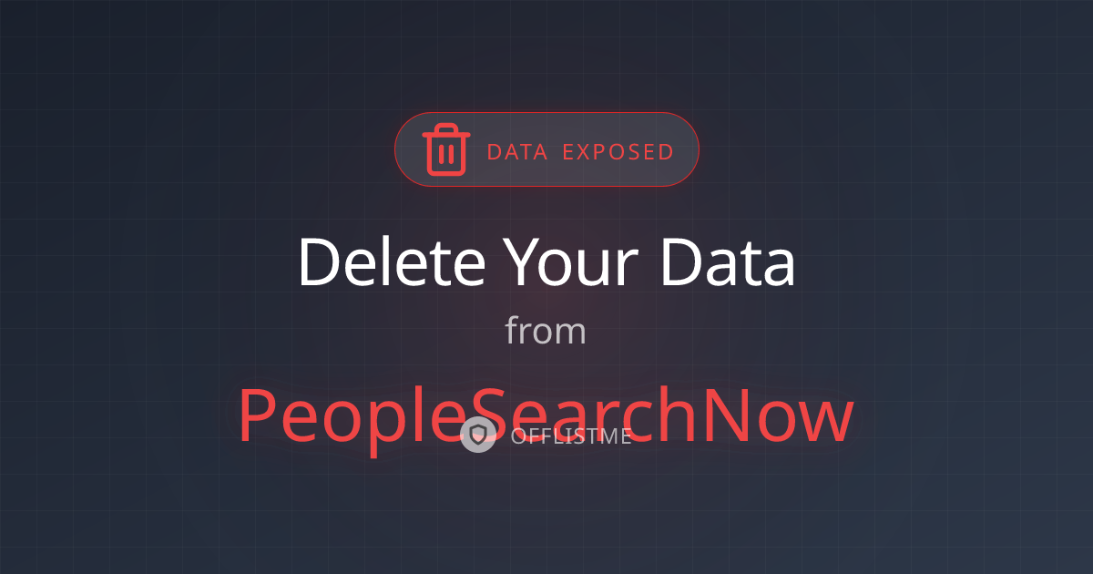 How to remove your data from PeopleSearchNow