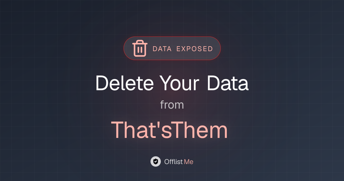 How to remove your data from That'sThem