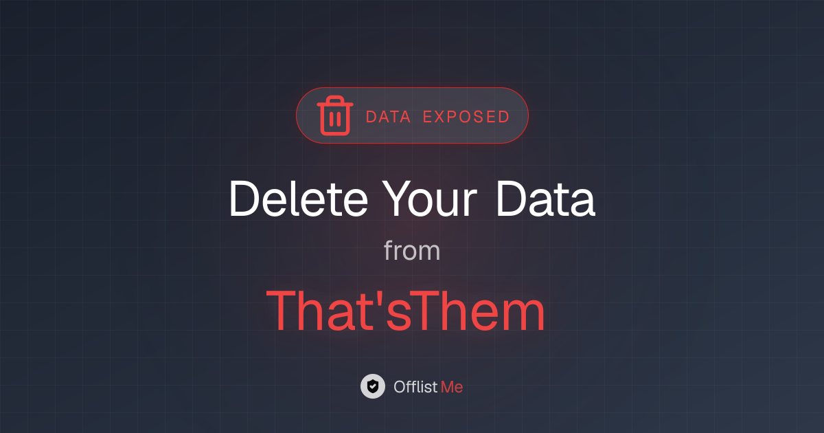 How to remove your data from That'sThem