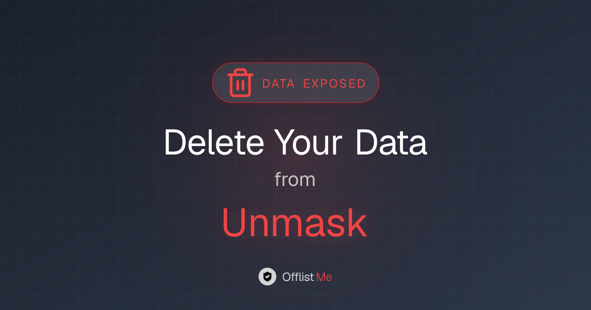 How to remove your data from Unmask