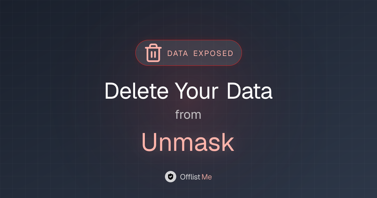 How to remove your data from Unmask
